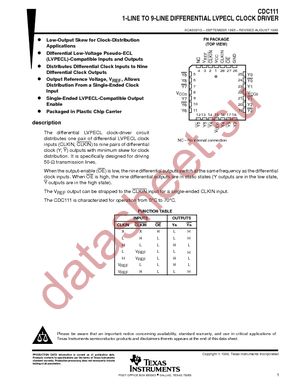 CDC111FNRG4 datasheet  